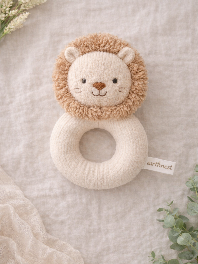 Organic Lion Rattle