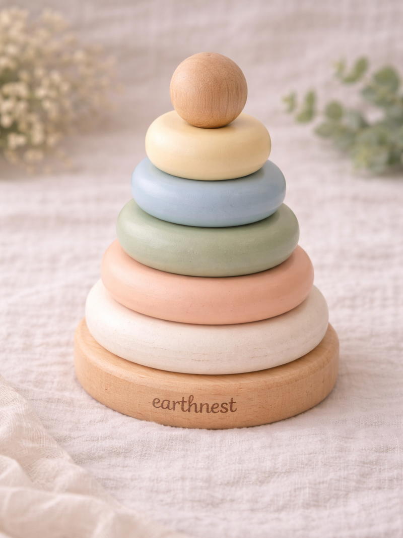 Organic Wooden Stacking Rings