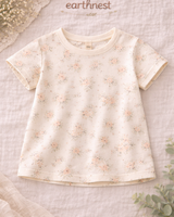 Organic Floral Tee + Pull-On Leggings