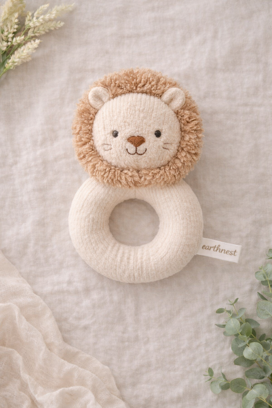 Organic Lion Rattle