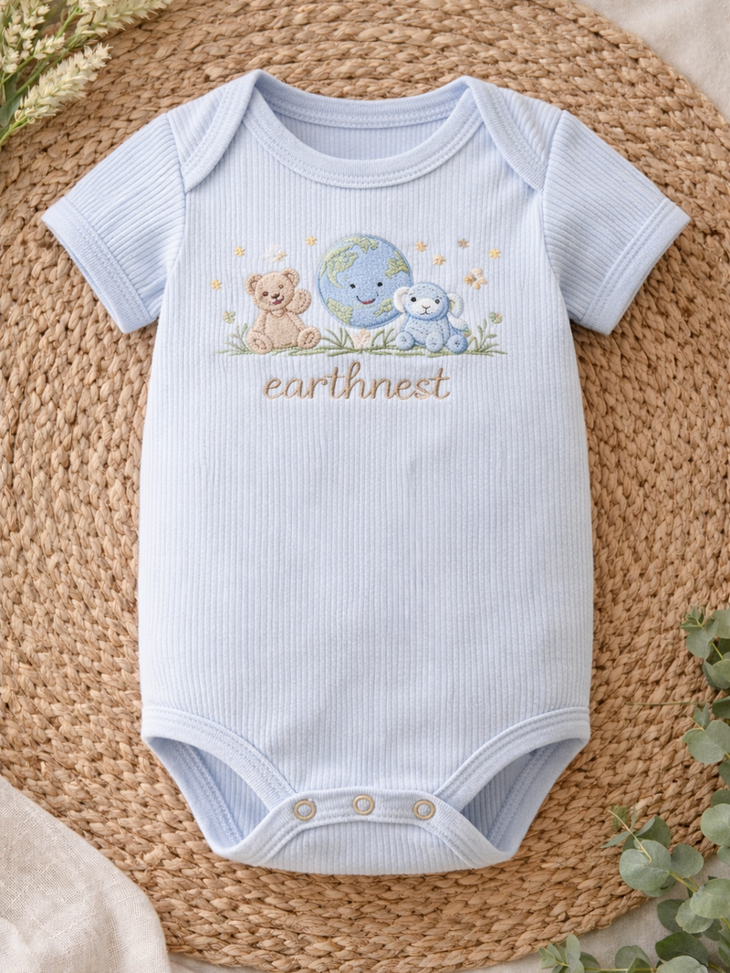 Organic Ribbed Sleeper Onesie — Unisex