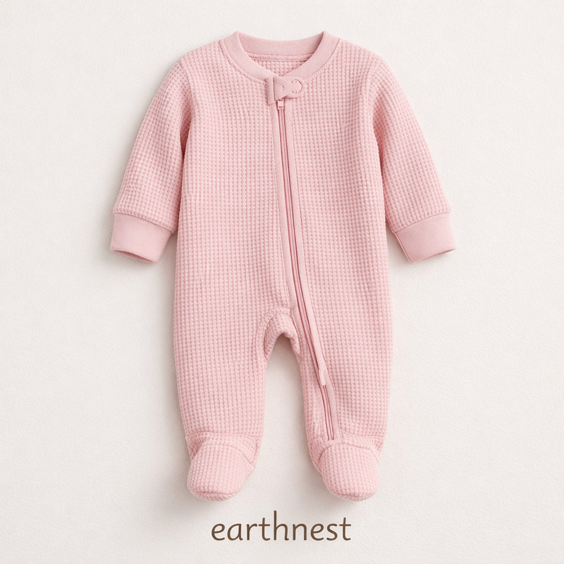 Waffle Knit Sleeper — Girl